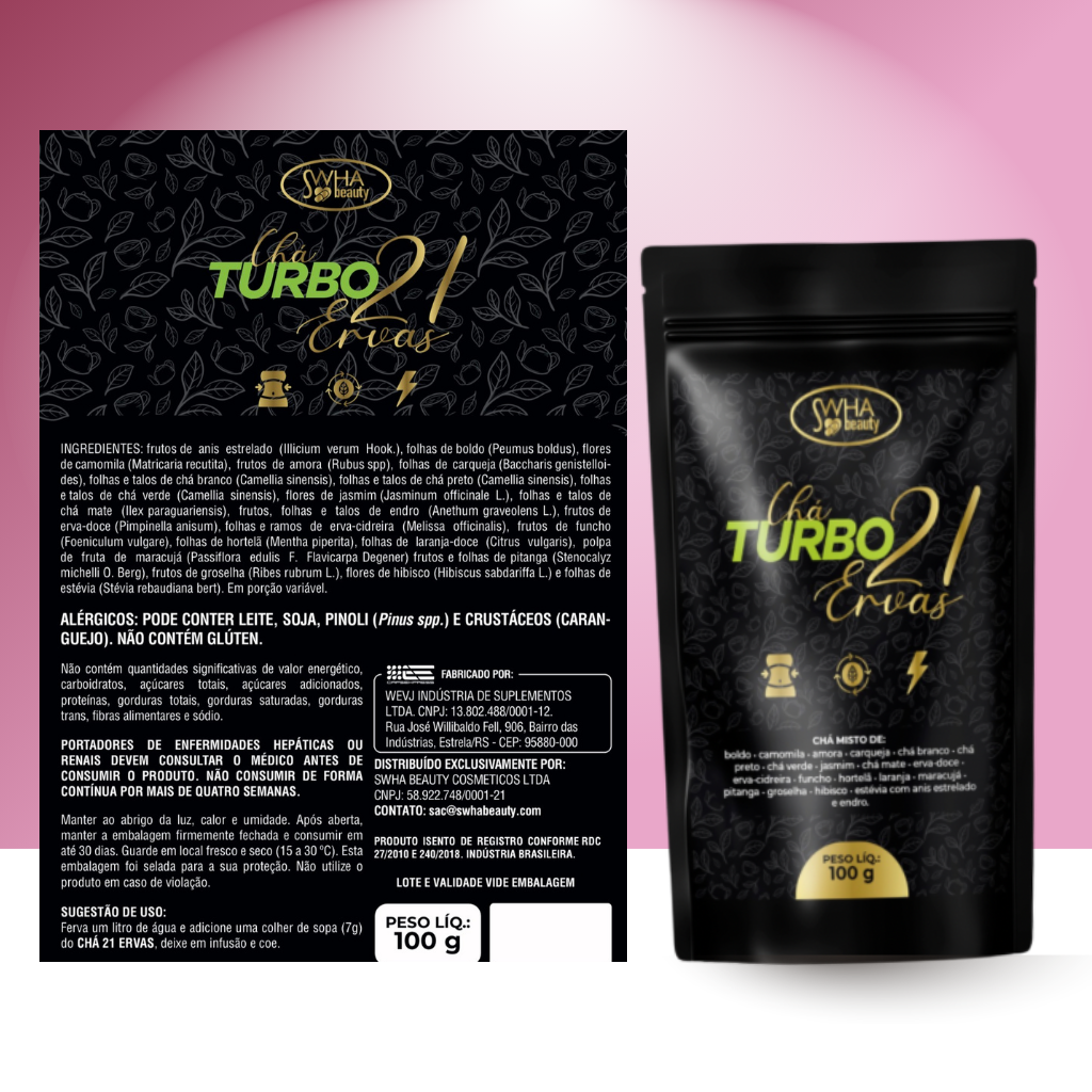 KIT DETOX E CUIDADO - Beauty Caps + Chá Turbo 21 Ervas
