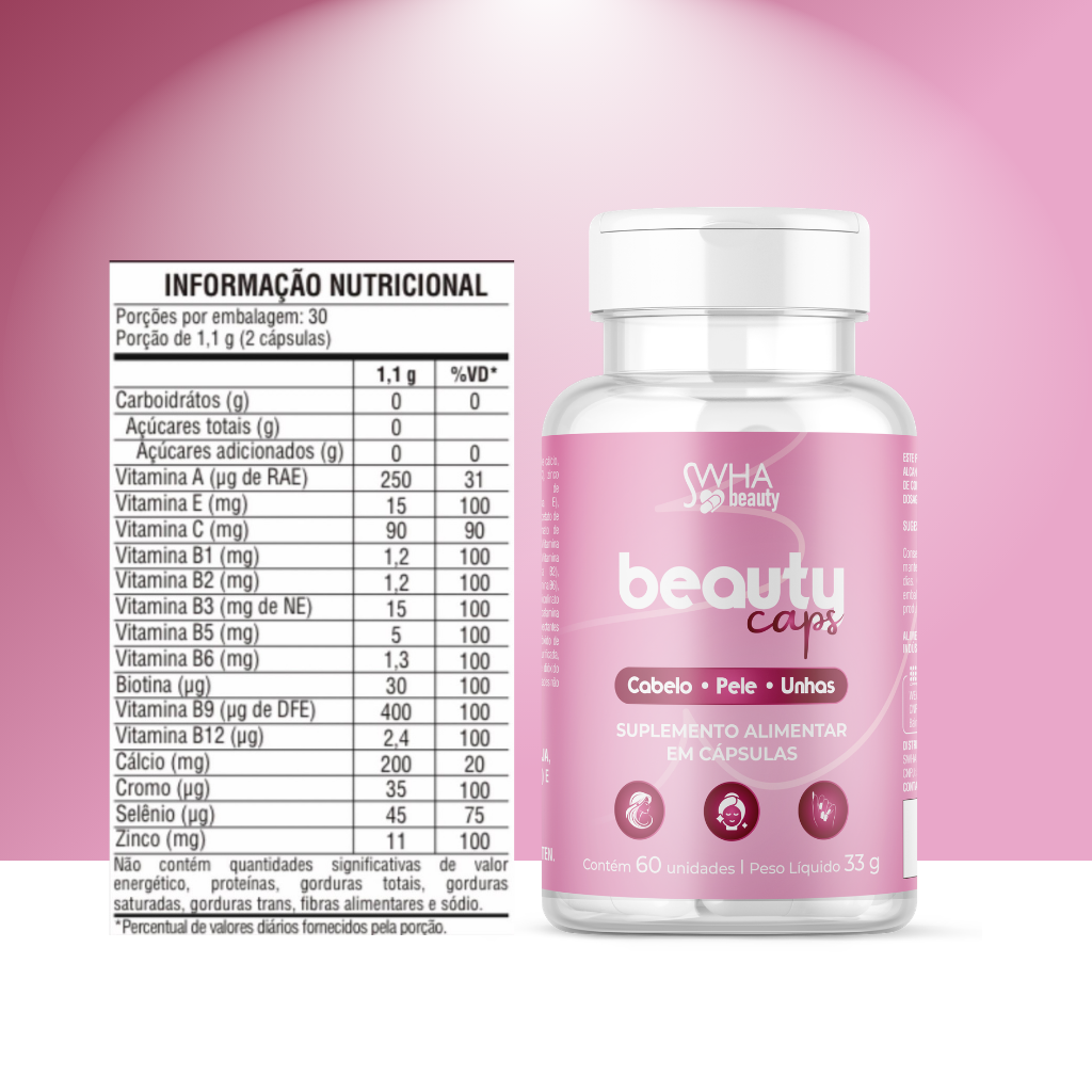 KIT DETOX E CUIDADO - Beauty Caps + Chá Turbo 21 Ervas