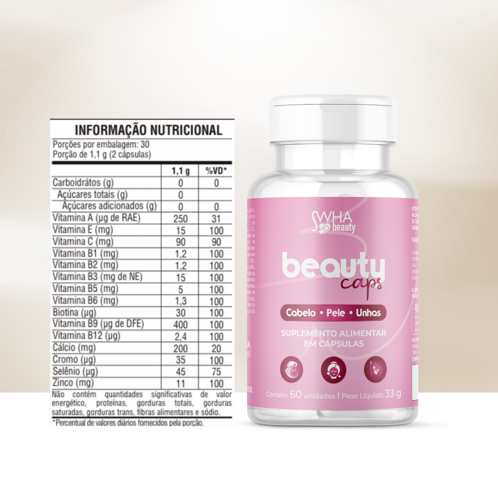 Beauty Caps - CABELO, PELE E UNHAS